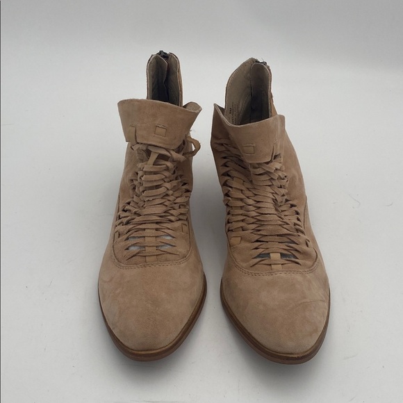 Coldwater creek Tan Leather Ankle Boots women 8M Suede casual office Festival - Picture 4 of 15